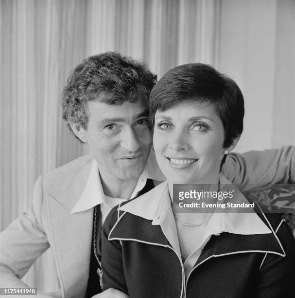 British-American hairstylist, businessman, and philanthropist Vidal Sassoon and Canadian-American actress and author Beverly Adams, UK, 11th October...