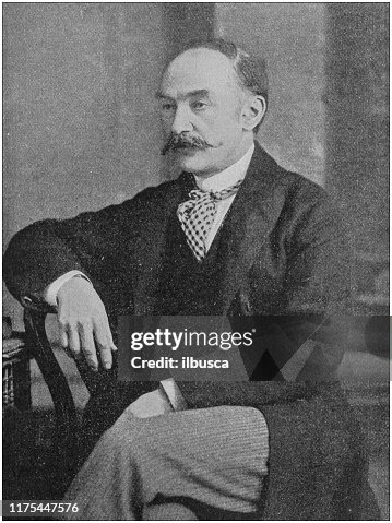 Antique portrait of famous men: Thomas Hardy Antique portrait of famous men: Thomas Hardy
