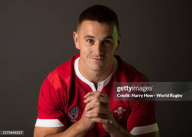 Jonathan Davies of Wales poses for a portrait during the Wales Rugby World Cup 2019 squad photo call on on September 17, 2019 in Kitakyushu, Fukuoka,...