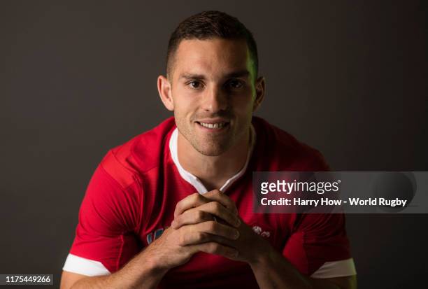 George North of Wales poses for a portrait during the Wales Rugby World Cup 2019 squad photo call on on September 17, 2019 in Kitakyushu, Fukuoka,...
