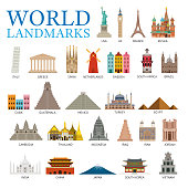 World Countries Landmarks Set