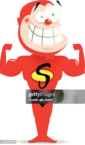 superhero - superman costume white background stock illustrations