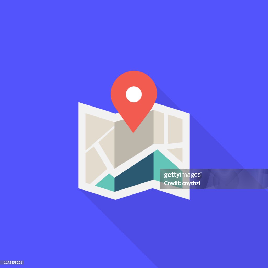Stadtplan Flaches Icon Design