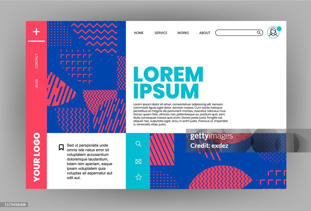 Modern Website Template Design High-Res Vector Graphic - Getty Images