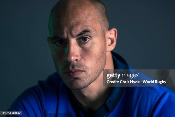 Sergio Parisse of Italy poses for a portrait during the Italy Rugby World Cup 2019 squad photo call on September 16, 2019 in Sakai, Osaka, Japan.