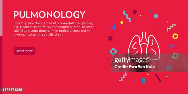 pulmonology concept. geometric pop art and retro style web banner and poster concept with lung icon. - cat scan stock illustrations