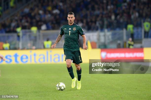 Leonardo Spinazzola during the UEFA Euro 2020 qualifier between Italy and Greece on October 12, 2019 in Rome, Italy.