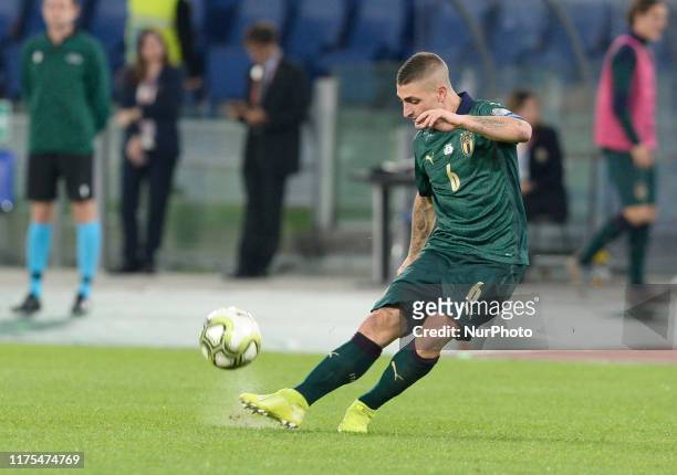Marco Verratti during the UEFA Euro 2020 qualifier between Italy and Greece on October 12, 2019 in Rome, Italy.