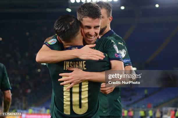 Jorginho of Italia during the European Qualifiers match between Italia and Grecia at Stadio Olimpico on october 12, 2019 in Roma Italy.