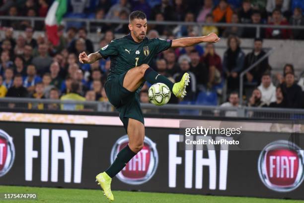 Leonardo Spinazzola of Italia during the European Qualifiers match between Italia and Grecia at Stadio Olimpico on october 12, 2019 in Roma Italy.