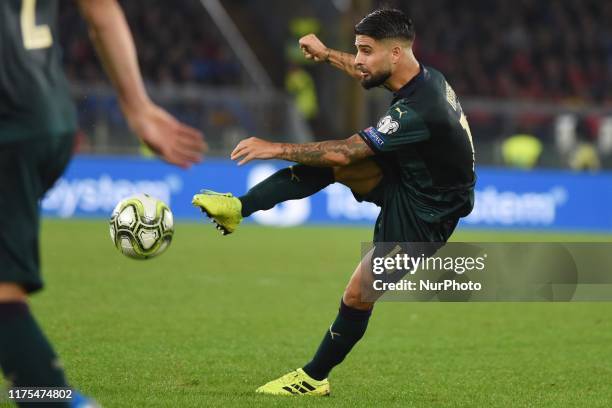 Lorenzo Insigne of Italia during the European Qualifiers match between Italia and Grecia at Stadio Olimpico on october 12, 2019 in Roma Italy.