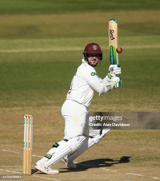 Steve Davies of Somerset bats during Day Three of The Specsavers Division One County Championship match between Hampshire and Somerset at Ageas Bowl...