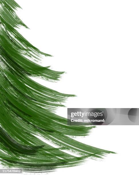 christmas illustration of christmas tree - christmas card - christmas ivy stock pictures, royalty-free photos & images
