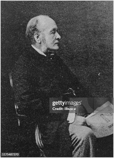 antique portrait of famous men: earl of cranbrook - cranbrook uk stock illustrations