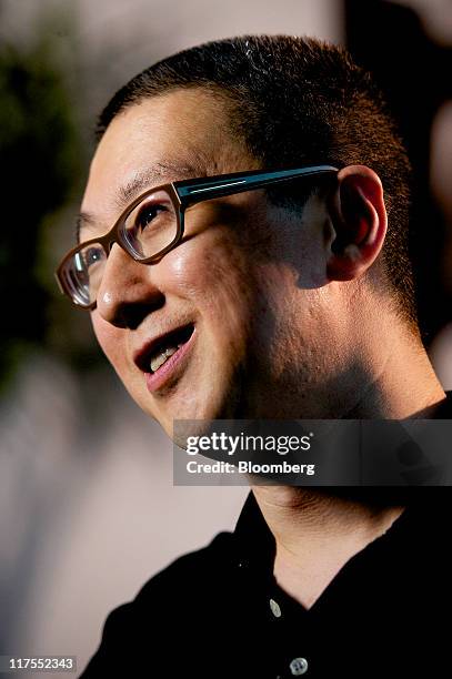 Victor Koo, chief executive officer of Youku.com Inc., speaks during an interview in the company's offices in Beijing, China, on Tuesday, June 28,...