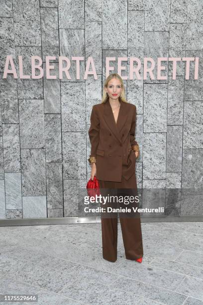 Leonie Hanne attends the Alberta Ferretti fashion show during the Milan Fashion Week Spring/Summer 2020 on September 18, 2019 in Milan, Italy.