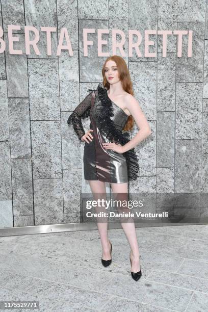 Larsen Thompson attends the Alberta Ferretti fashion show during the Milan Fashion Week Spring/Summer 2020 on September 18, 2019 in Milan, Italy.