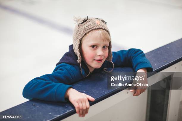 Boy at ice rink