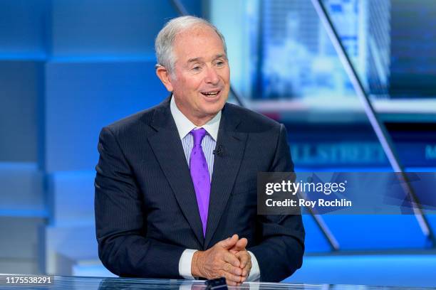 Blackstone CEO Stephen Schwarzman as he visits "Maria Bartiromo's Wall Street" at Fox Business Network Studios on September 18, 2019 in New York City.