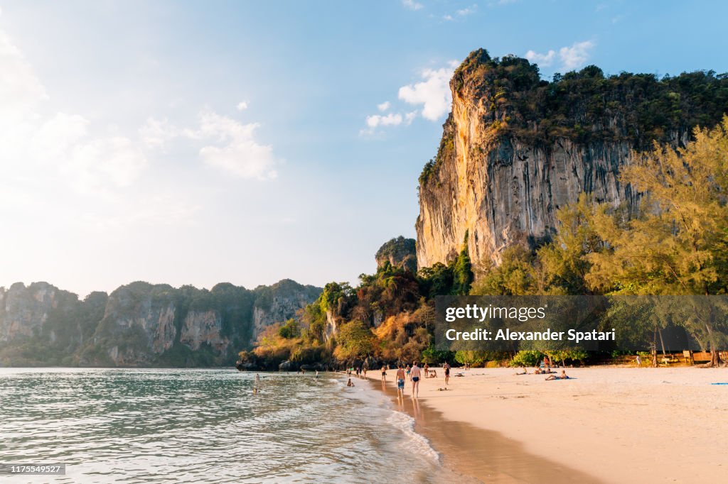 Railay beach at sunset, Krabi, Thailand