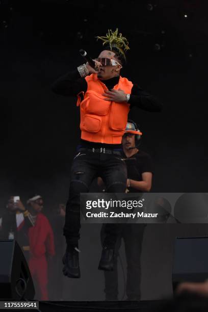 Lil Pump performs onstage during Day 1 of the 2019 Rolling Loud Festival at Citi Field on October 12, 2019 in New York City