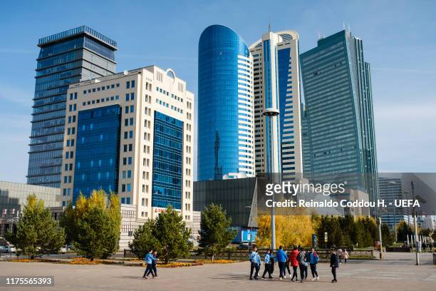 General view of the city of Astana prior to the UEFA Euro 2020 qualifier between Kazakhstan and Belgium on October 13, 2019 in Astana, Kazakhstan.