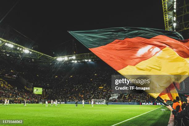 Flag of Germany is seen during the International Friendly between Germany and Argentina at Signal Iduna Park on October 09, 2019 in Dortmund, Germany.