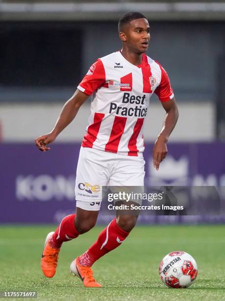 Hennos Asmelash of TOP Oss during the Dutch Keuken Kampioen Divisie match between TOP Oss v Telstar at the Frans Heesen Stadium on October 12, 2019...