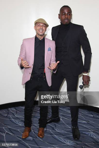 Abz Love and Ben Ofoedu attends the World Fashion Awards at The Savoy Hotel on September 18, 2019 in London, England.