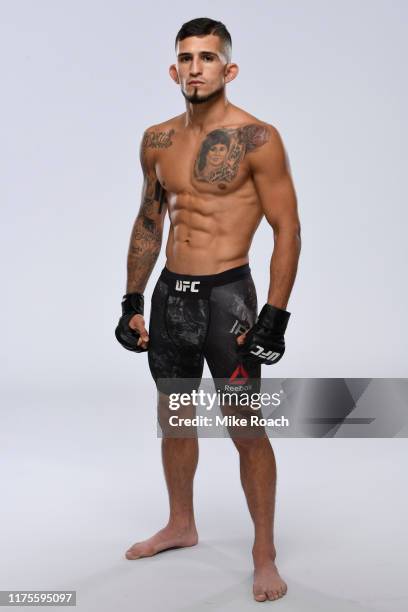 Sergio Pettis poses for a portrait during a UFC photo session on September 18, 2019 in Mexico City, Mexico.