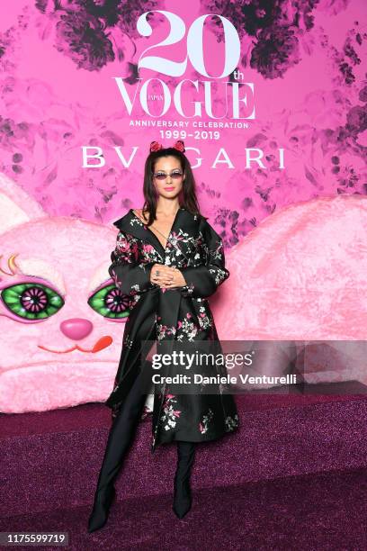 Marica Pellegrinelli at the Vogue Japan 20th Anniversary Party on September 18, 2019 in Milan, Italy.