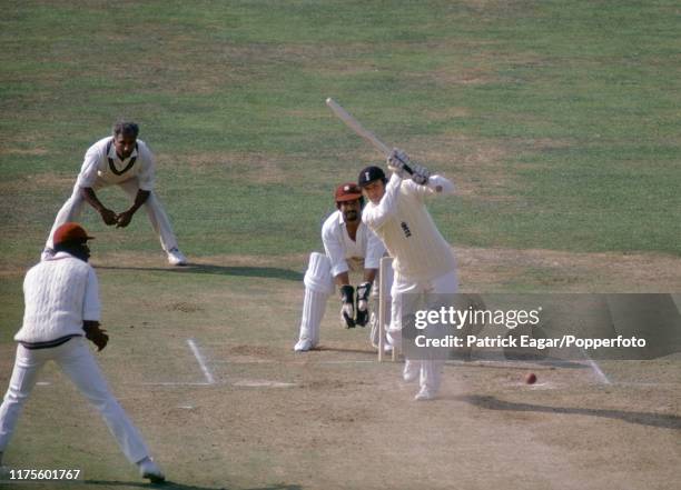 Geoffrey Boycott batting for England during his innings of 97 in the 1st Test match between England and West Indies at The Oval, London, 27th July...