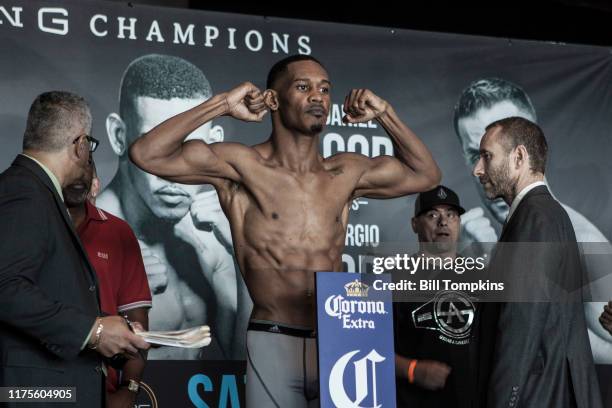 Danny jacobs weighs in on July 31, 2015 at Barclays Center in Brooklyn.