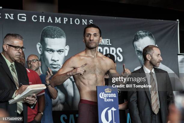 Bill Tompkins/Getty Images Sergio Mora weighs in on July 31, 2015 at Barclays Center in Brooklyn.