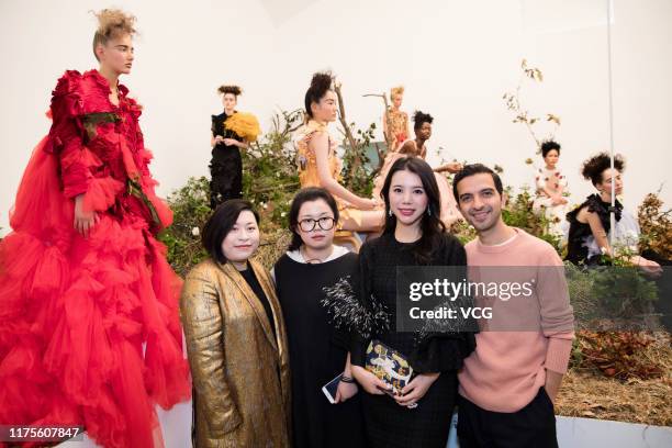 Queennie Yang , Imran Amed , Caroline Hu and Wendy Yu , CEO and Founder of Yu Holdings, attend a presentation in celebration of BoF China Prize 2018...