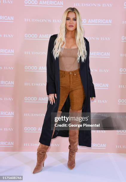 Khloe Kardashian attends Hudson's Bay's launch of Good American in Toronto on September 18, 2019