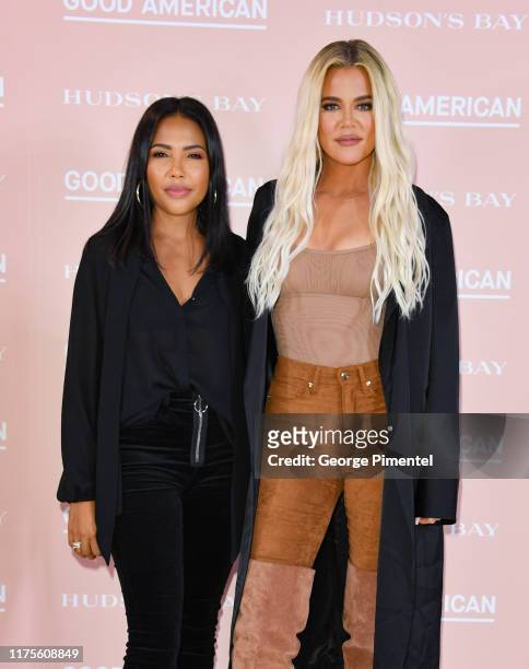 Co-Founders Emma Grede and Khloe Kardashian attend Hudson's Bay's launch of Good American in Toronto on September 18, 2019