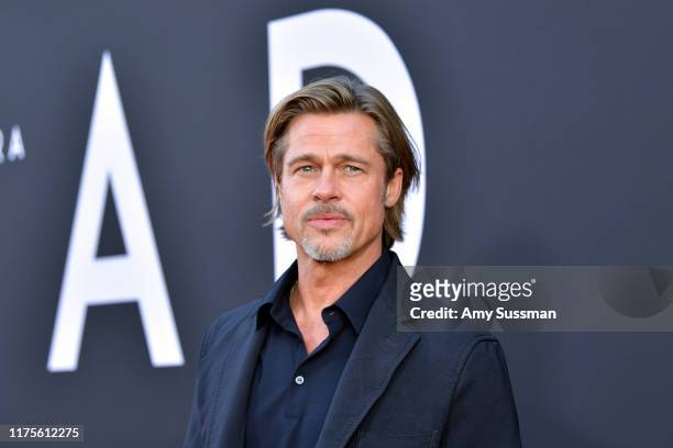Brad Pitt attends the premiere of 20th Century Fox's "Ad Astra" at The Cinerama Dome on September 18, 2019 in Los Angeles, California.