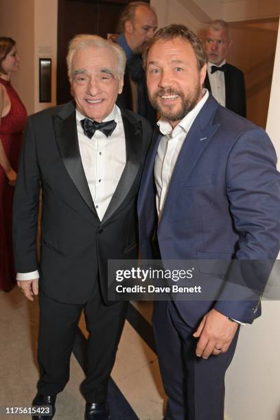Martin Scorsese and Stephen Graham attend "The Irishman" BFI London Film Festival closing night party, hosted by NETFLIX, at Freemasons Hall on...