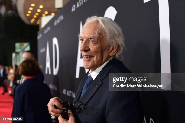 Donald Sutherland attends the premiere of 20th Century Fox's "Ad Astra" at The Cinerama Dome on September 18, 2019 in Los Angeles, California.