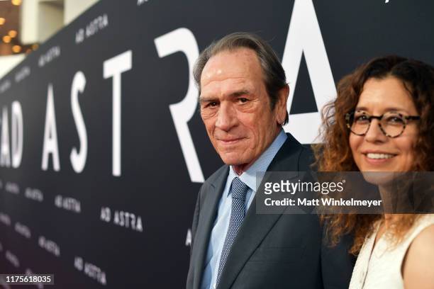 Tommy Lee Jones and Dawn Laurel-Jones attend the premiere of 20th Century Fox's "Ad Astra" at The Cinerama Dome on September 18, 2019 in Los Angeles,...