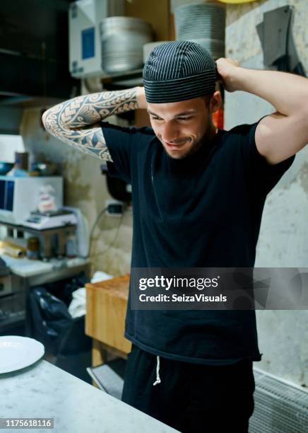 suit up, it's time to make culinary magic - chef tattoo stock pictures, royalty-free photos & images