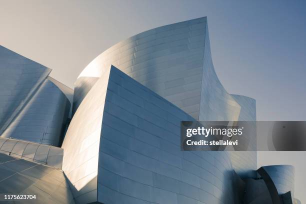 walt disney concert hall architecture detail - frank gehry stock pictures, royalty-free photos & images