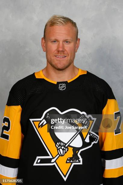 U2013 SEPTEMBER 12: Patric Hornqvist of the Pittsburgh Penguins poses for his official headshot for the 2019-2020 season on September 12, 2019 at the...