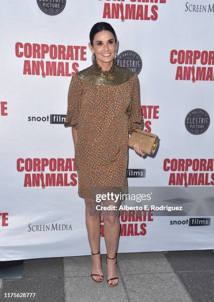 Demi Moore attends the L.A. Premiere of Screen Media's "Corporate Animals" at NeueHouse Los Angeles on September 18, 2019 in Hollywood, California.