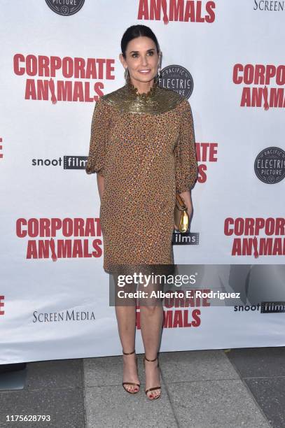 Demi Moore attends the L.A. Premiere of Screen Media's "Corporate Animals" at NeueHouse Los Angeles on September 18, 2019 in Hollywood, California.
