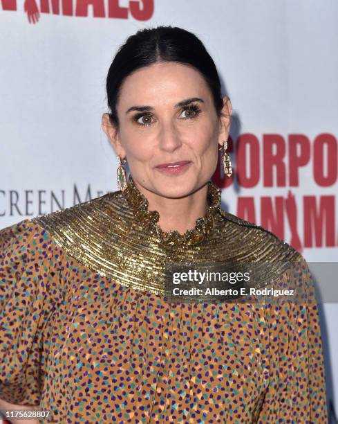 Demi Moore attends the L.A. Premiere of Screen Media's "Corporate Animals" at NeueHouse Los Angeles on September 18, 2019 in Hollywood, California.
