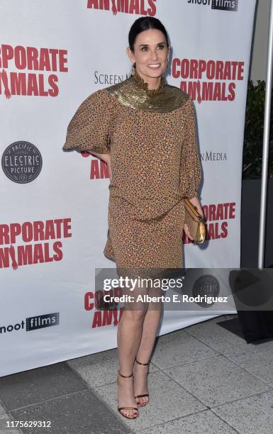 Demi Moore attends the L.A. Premiere of Screen Media's "Corporate Animals" at NeueHouse Los Angeles on September 18, 2019 in Hollywood, California.