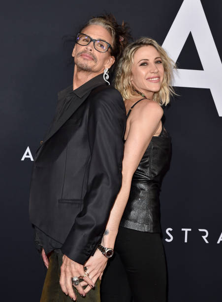 Steven Tyler and Aimee Preston attend the Premiere of 20th Century Fox's "Ad Astra" at The Cinerama Dome on September 18, 2019 in Los Angeles,...