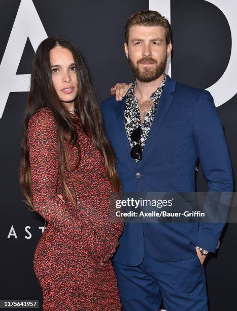 Chelsea Tyler and Jon Foster attend the Premiere of 20th Century Fox's "Ad Astra" at The Cinerama Dome on September 18, 2019 in Los Angeles,...